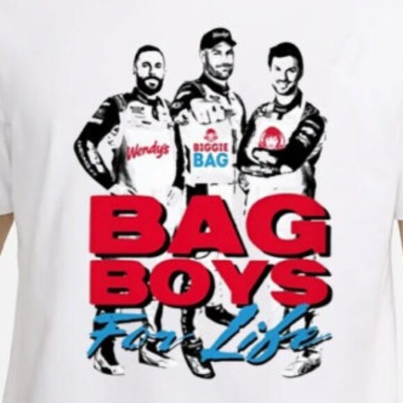 Trackhouse Wendys Bag Boys For Life NASCAR Racing Fan Graphic T-Shirt 90 - Picture 2 of 5
